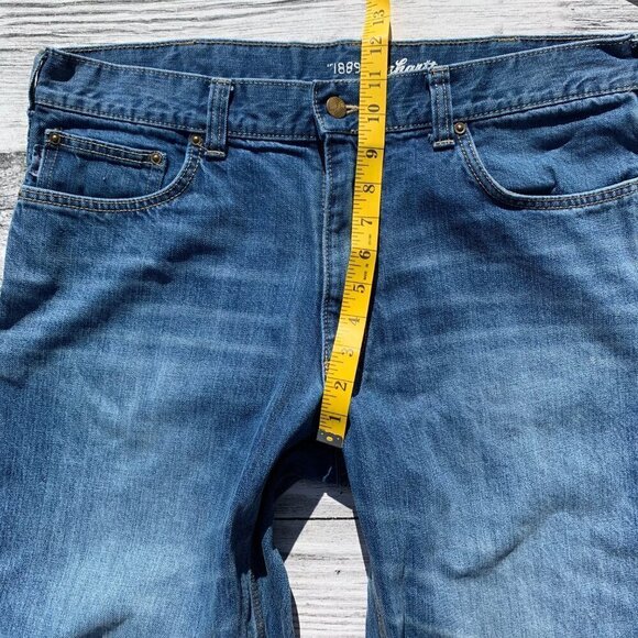 Carhartt Relaxed Straight Leg Blue Denim Jeans - Picture 7 of 10
